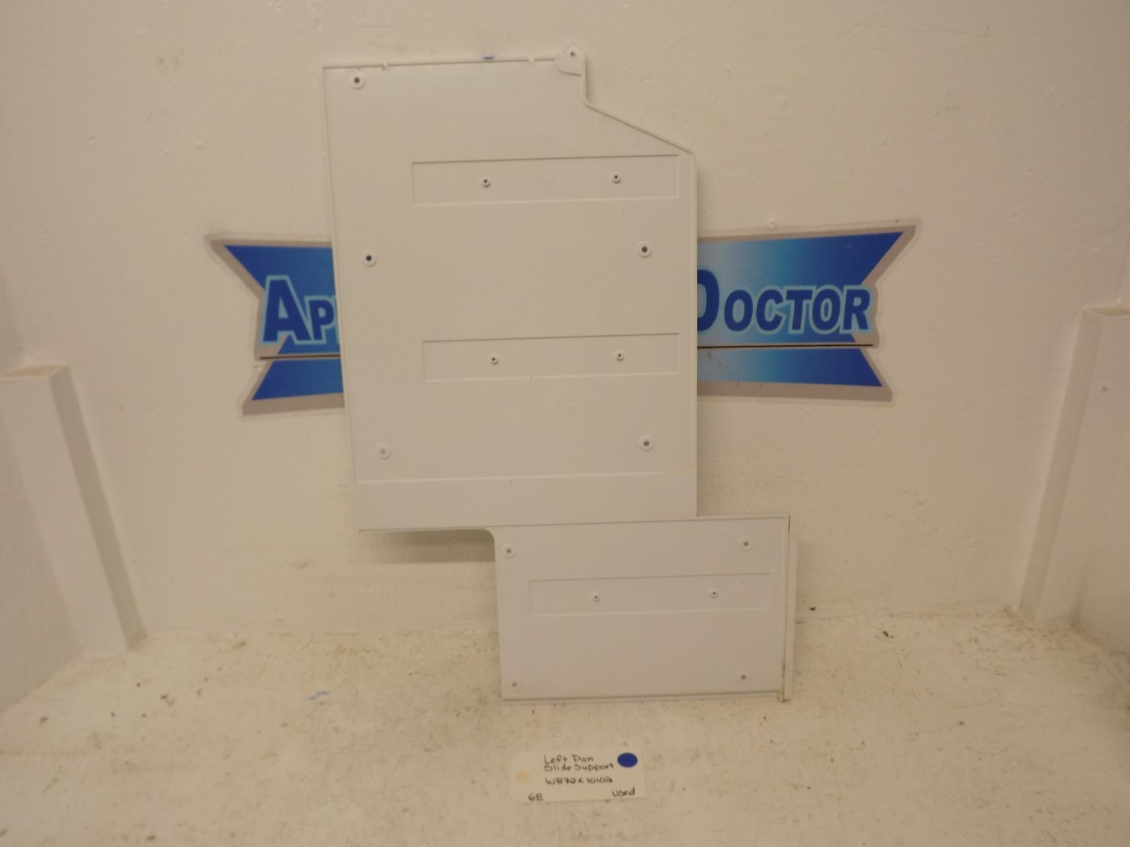 GE Refrigerator WR72X10102 Left Pan Slide Support Used GE Refrigerator WR72X10102 Left Pan Slide Support Used